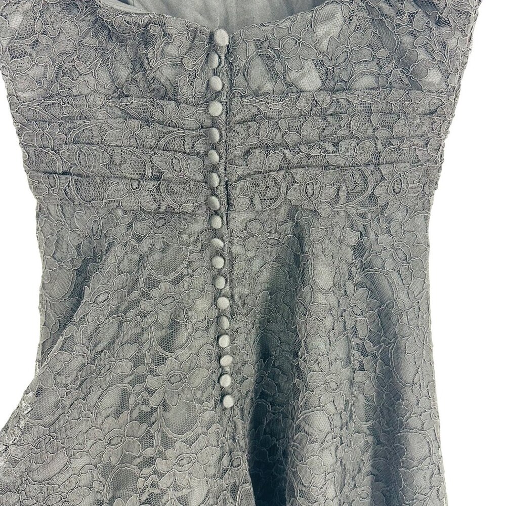 Mori Lee Madeline Gardner Black Lace Sleeveless Convertible Mini Dress Size 14 - Picture 6 of 12